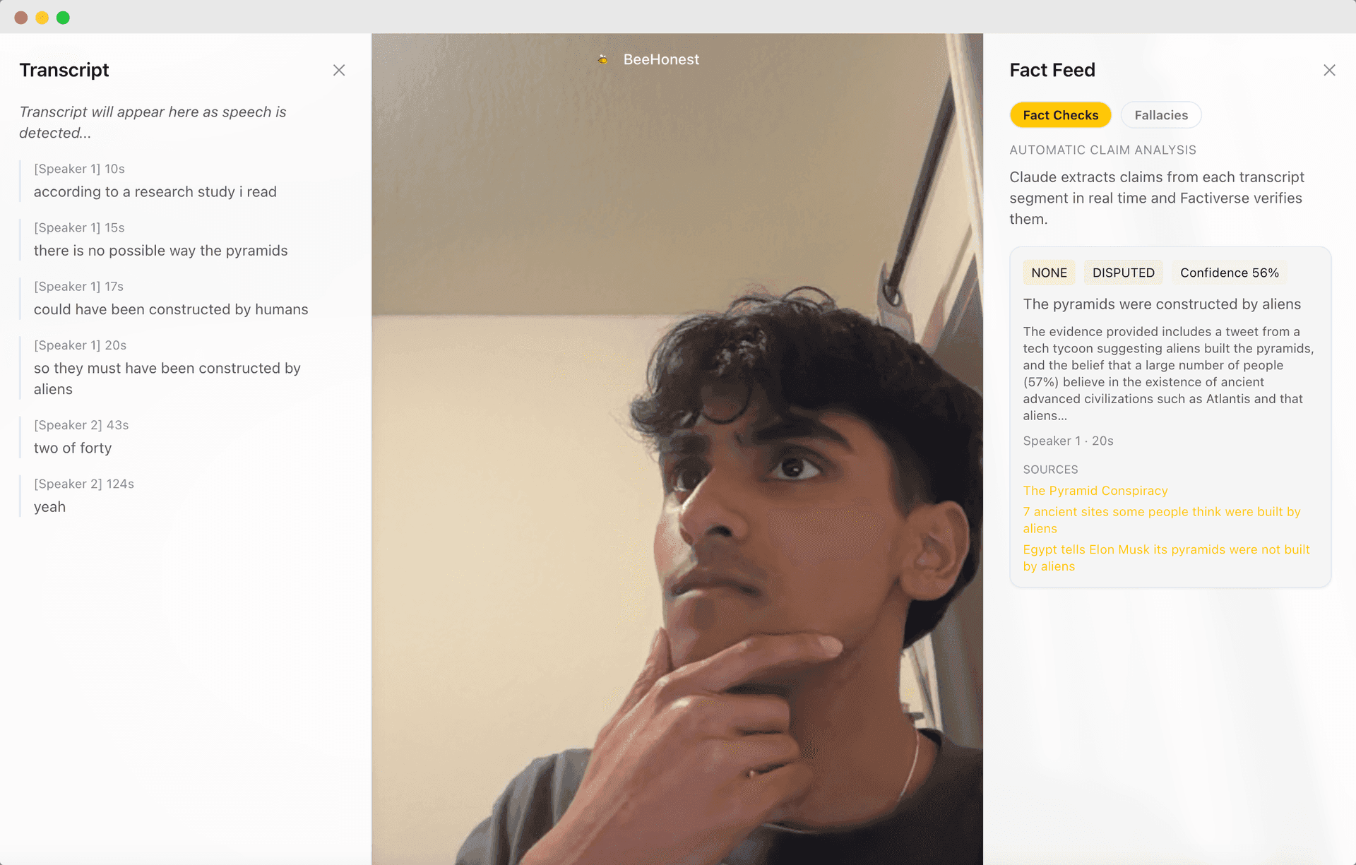 BeeHonest: Debate Fact & Fallacy Checker image 5